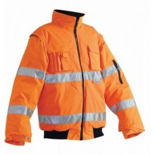 Výstražná nepremokavá bunda CLOVELLY PILOT oranžová